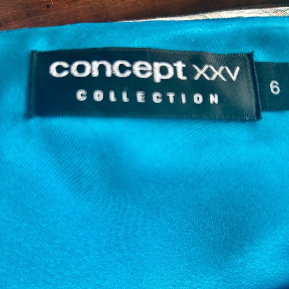 Concepts XXV Black and Blue Dress with Rosettes and Beading - Picture 4 of 4